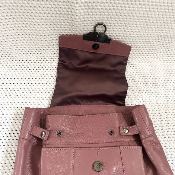 Kooba Margot Lavender Pink Leather Women Backpack Side Zip Read Missing Tassels main image 10